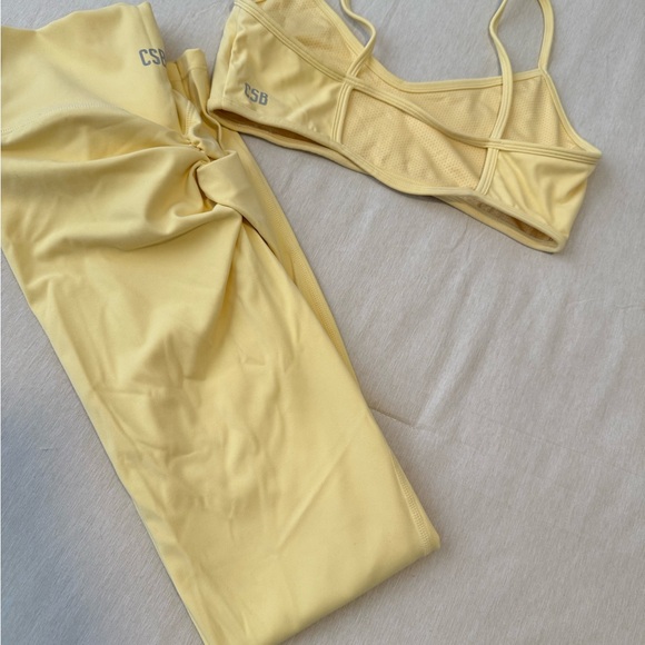 CSB Fade Ayla Crop Top & Scrunch Legging Set in Buttercup 💛✨ - Picture 4 of 5